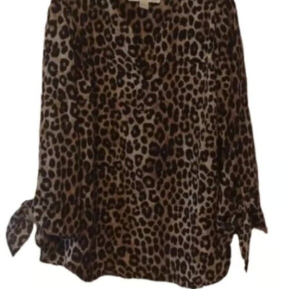 Michael Kors Tops - Gorgeous Michael Kors Leopard Print Blouse - Size Small